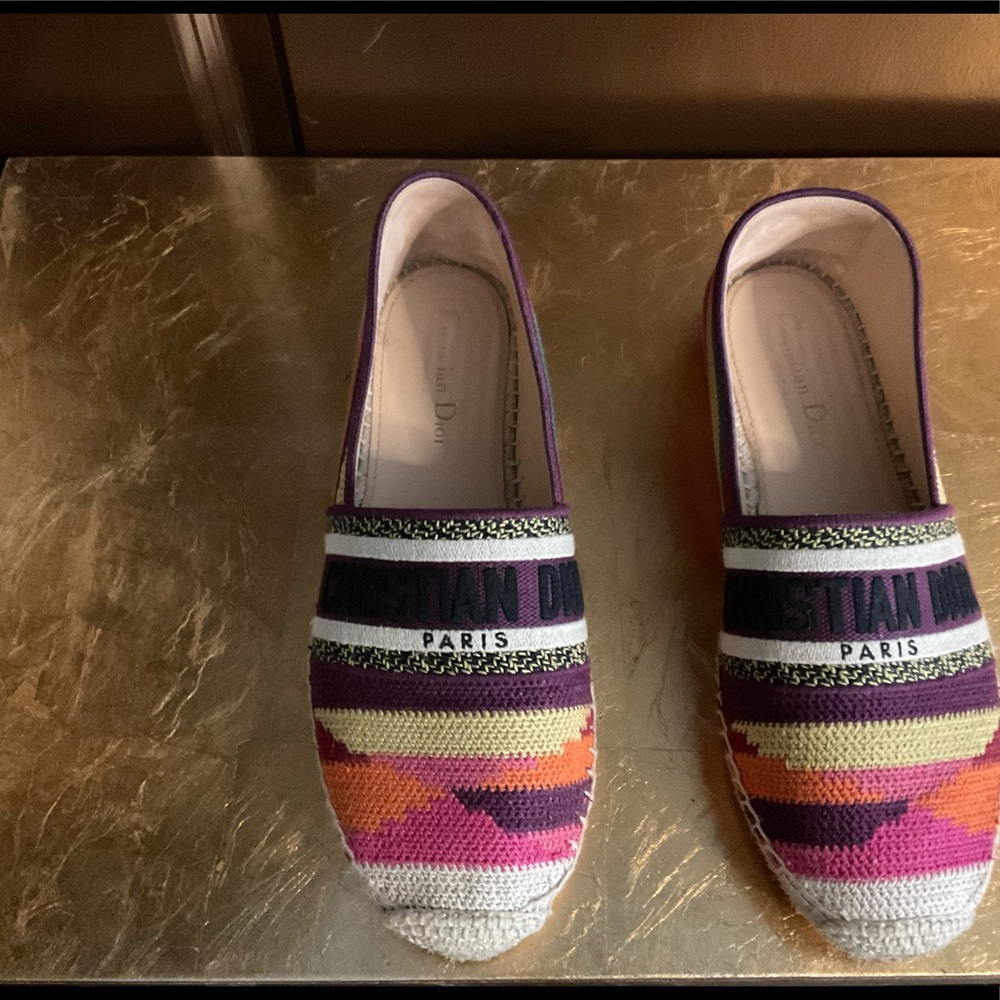 Christian Dior espadrille flats
